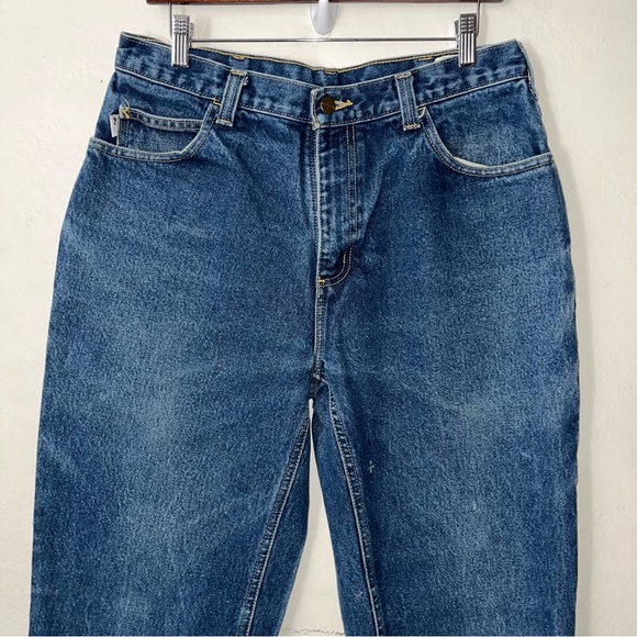 Carhartt FR Jeans 34 Flame Resistant Blue Denim Electrician Welder - Picture 2 of 7